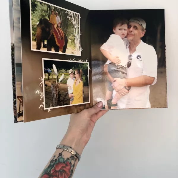 Пример фотокниги в развороте